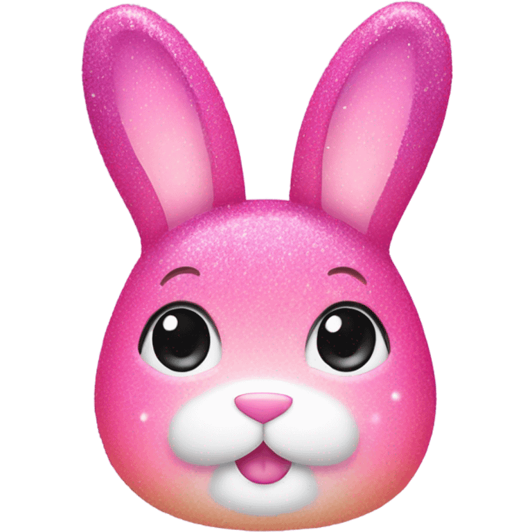 Pink ombre bunny with glitter  emoji