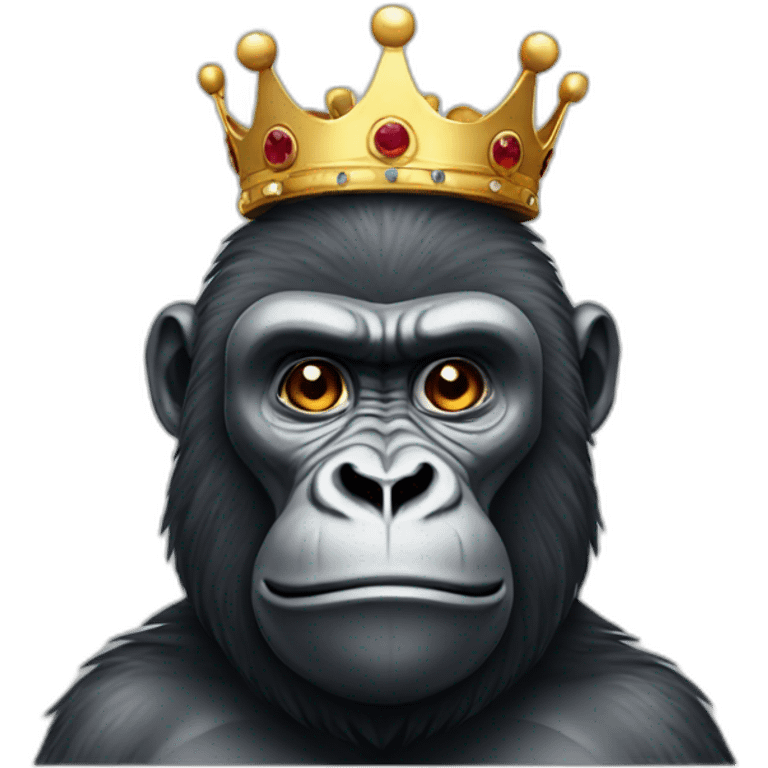 Gorilla with crown emoji