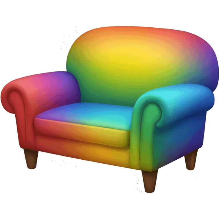 rainbow couch chair  emoji