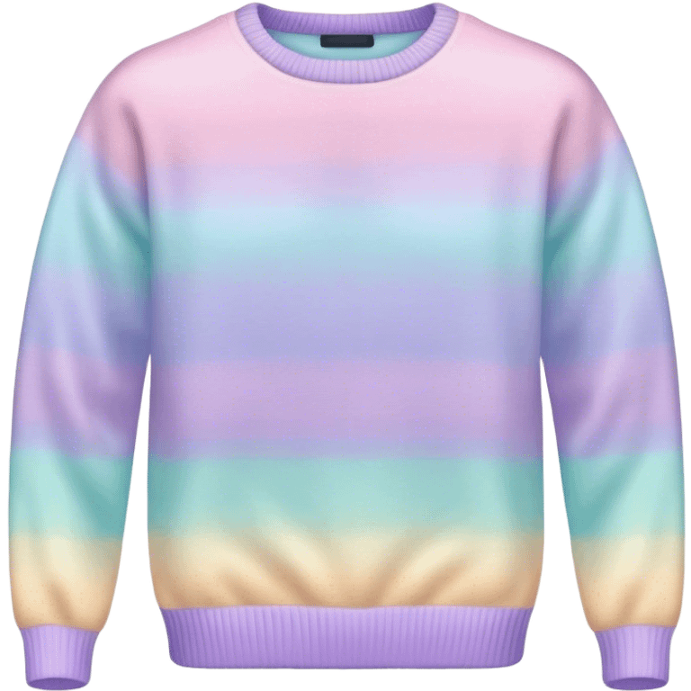 Pastel Easter ombré sweater isolated emoji