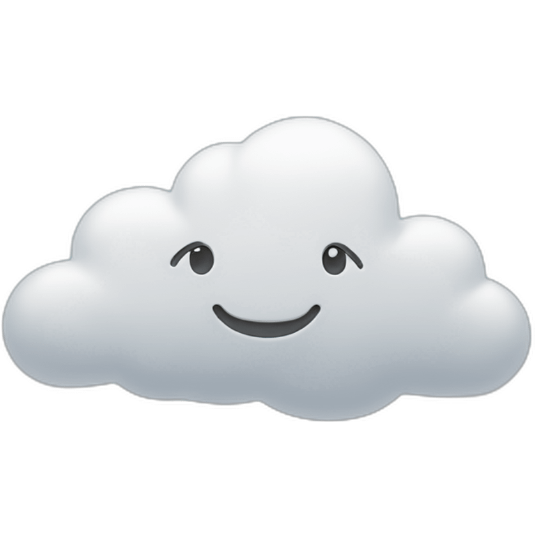 Chat sur un nuage emoji