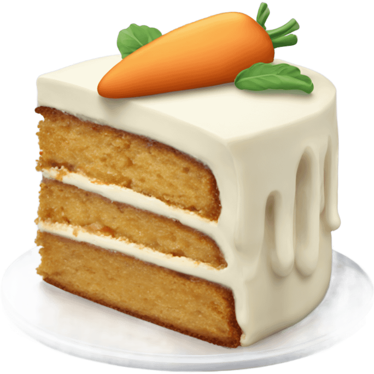 Carrot cake with peach and cream emoji