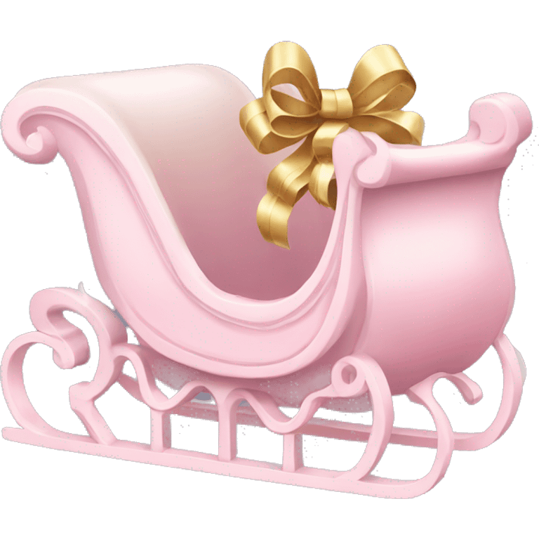 pale pink christmas sleigh  emoji