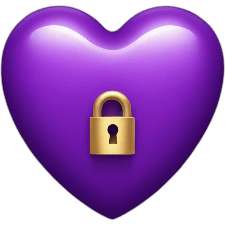 Purple heart Lock emoji