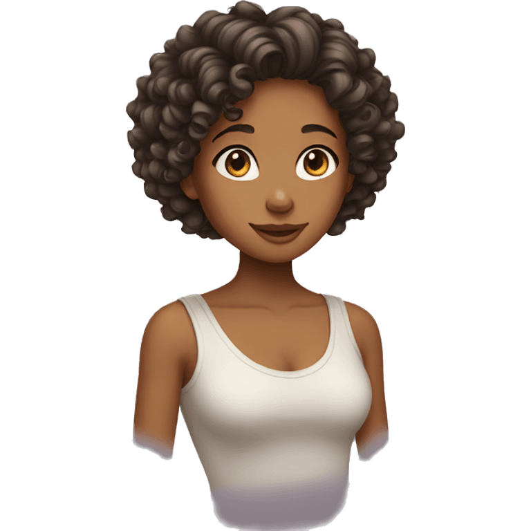 girl with curly hair emoji