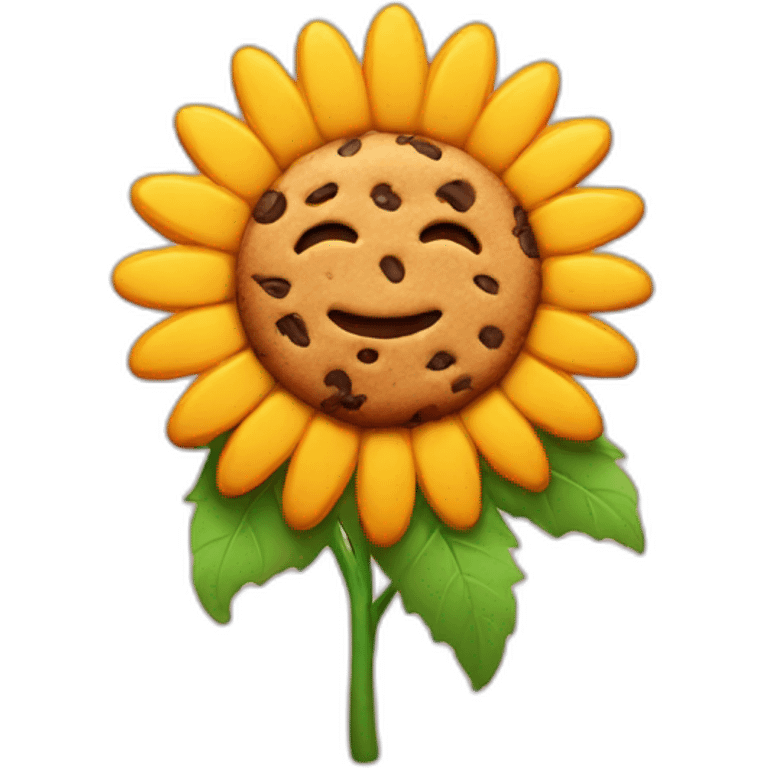 Cookie with sunflower  emoji