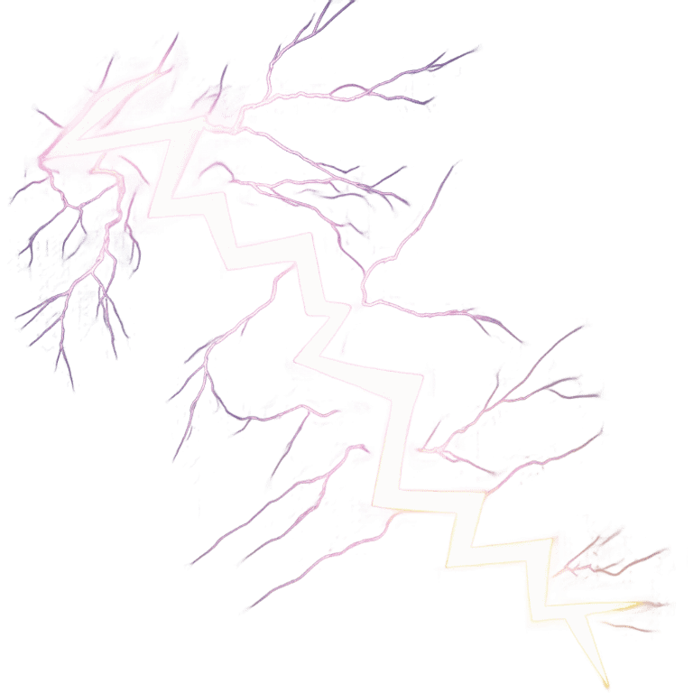 A dramatic lightning bolt strikes from above, with sparks flying everywhere emoji