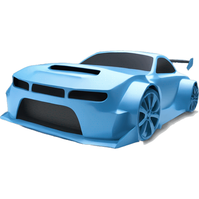 wide-body pearl-blue Cardstock Papercraft fr-s racecar emoji