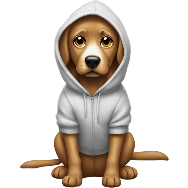 Dog wearing a hoodie  emoji