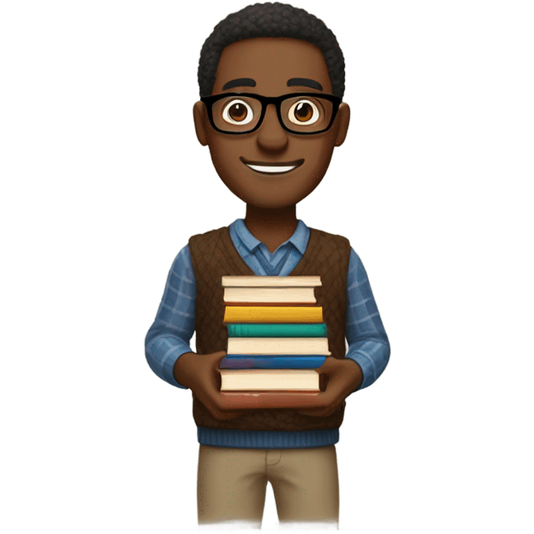 Nerdy black man  emoji