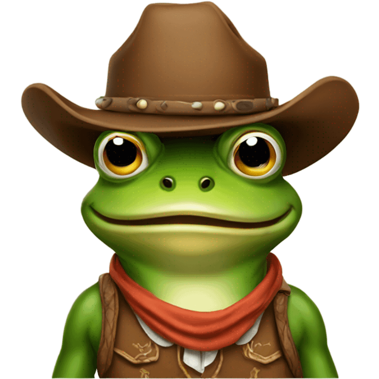 Cowboy frog emoji