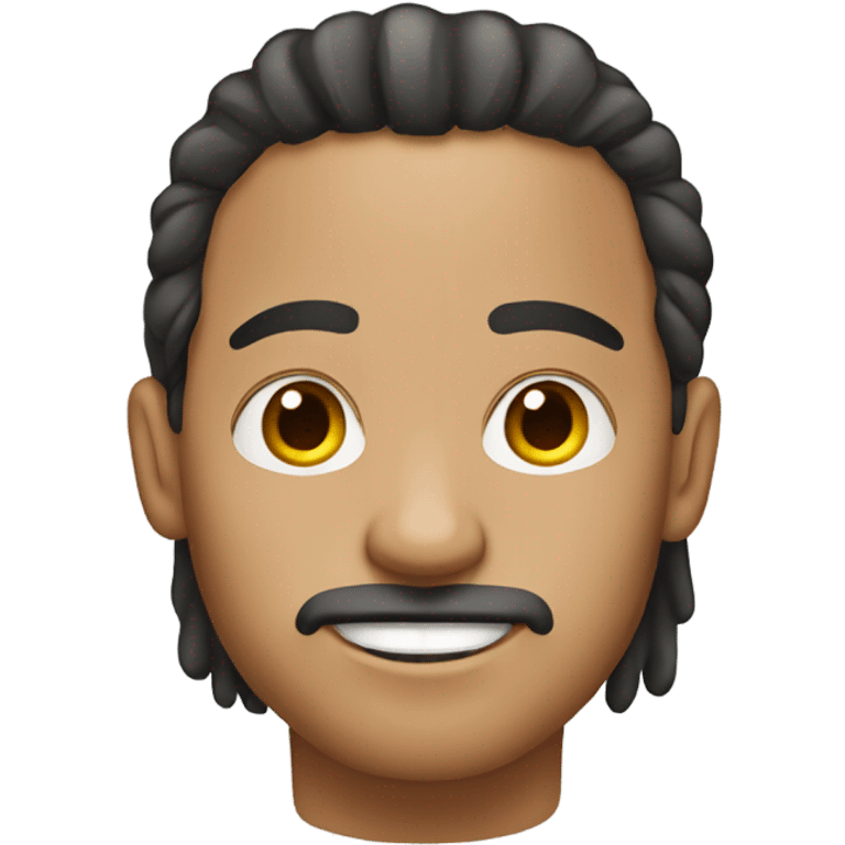 Light skin Mexican Guy with a mullet and septum emoji