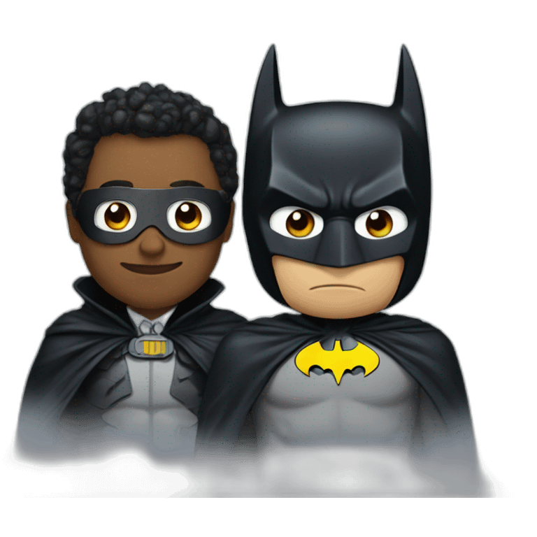 A mix of a Batman and a penguin emoji