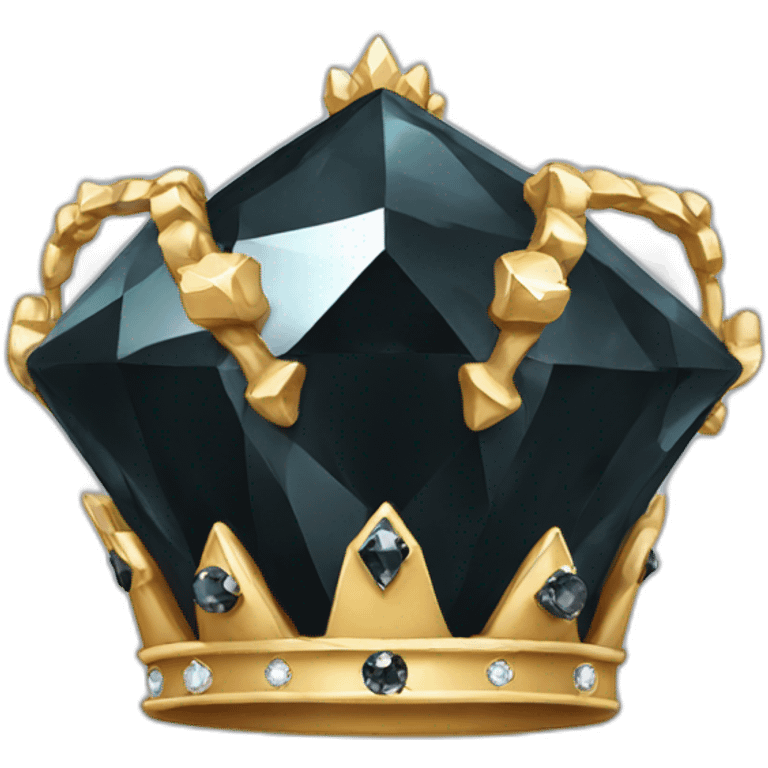 Black diamond crown emoji