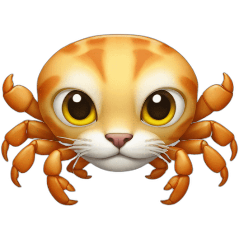 Cat face mix crab emoji