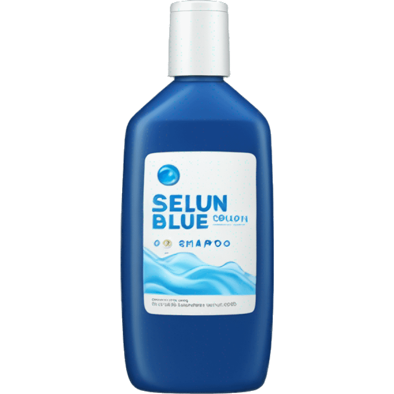 Blue Shampoo with a label that says Selsun Blue emoji