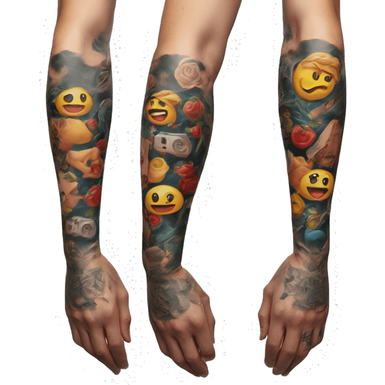 Arm tattoo sleeve emoji