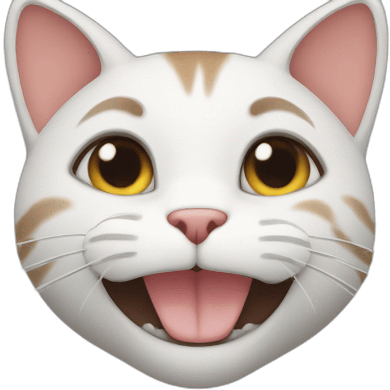 the cat smiles a lot emoji