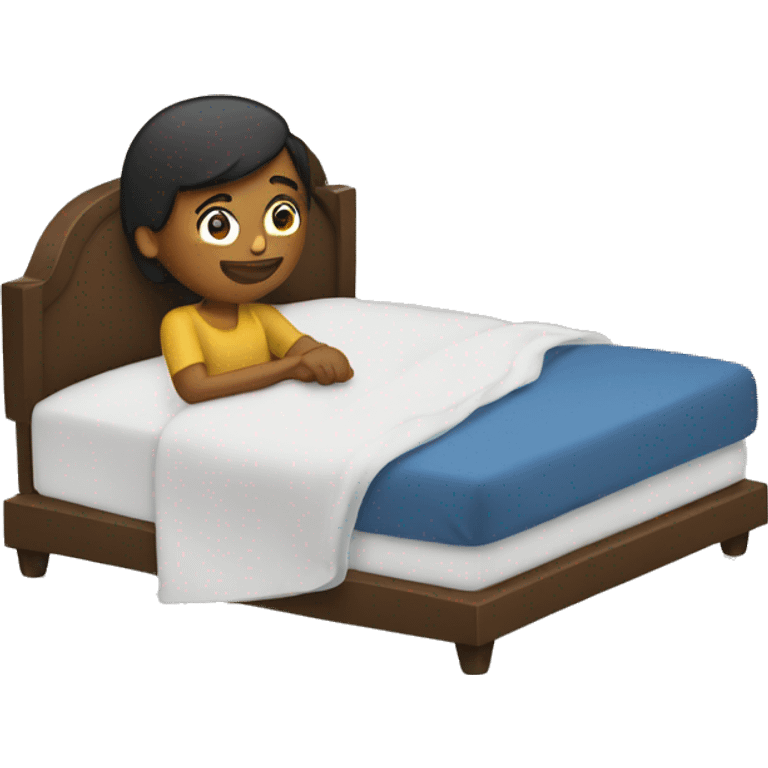 person making the bed emoji