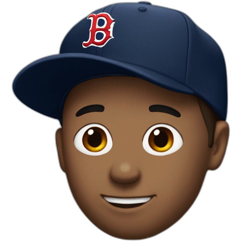 guy with a redsox hat on backwards emoji