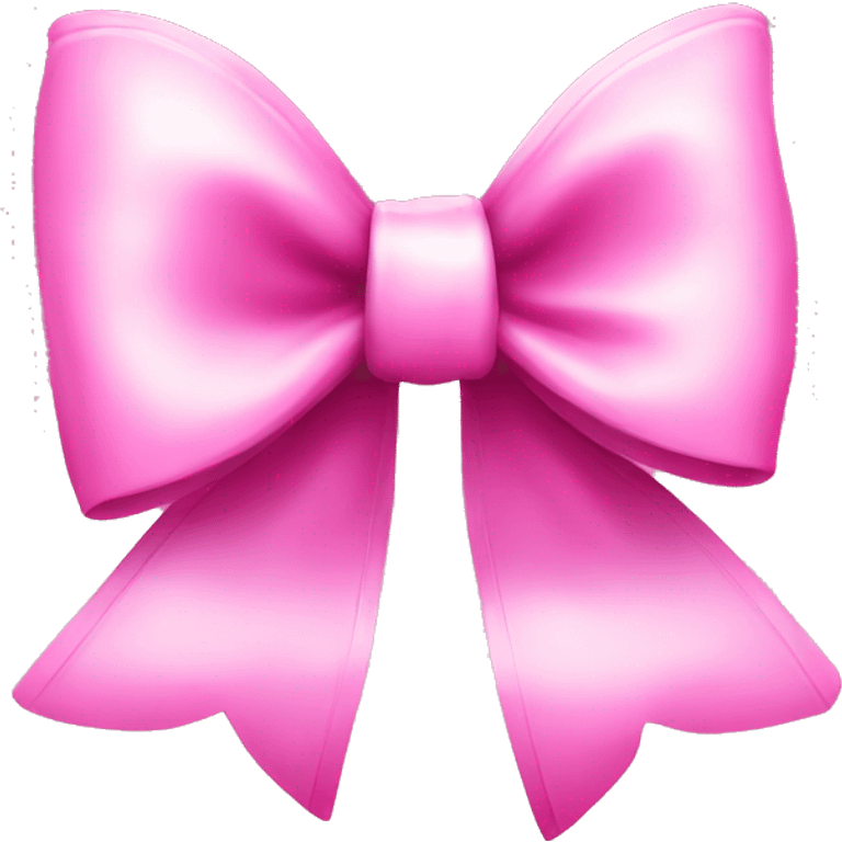 Pink bow with sparkles emoji