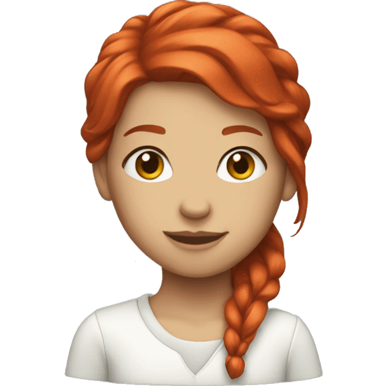 Girl with red hair emoji