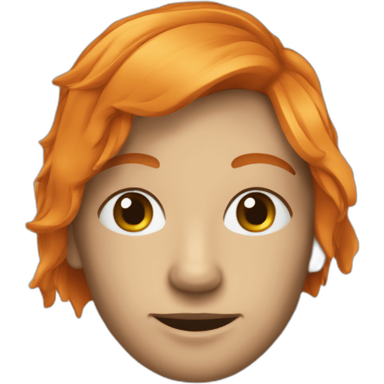 Vertriebler mit Orangen Haare emoji