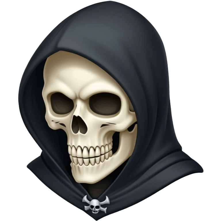 Hooded skull grim reaper emoji