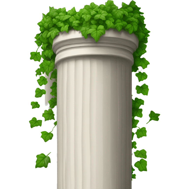 Columns with ivy growing emoji