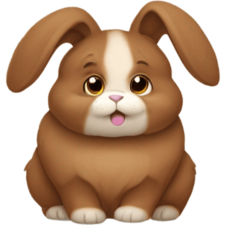 round brown chubby bunny emoji