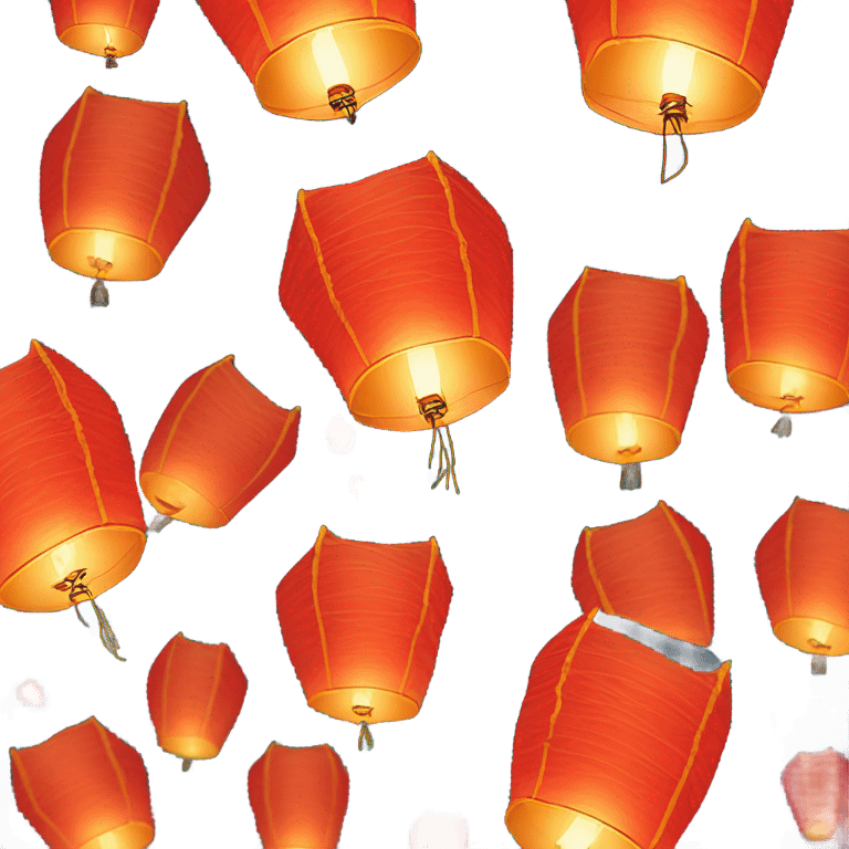 Chinese sky lanterns emoji