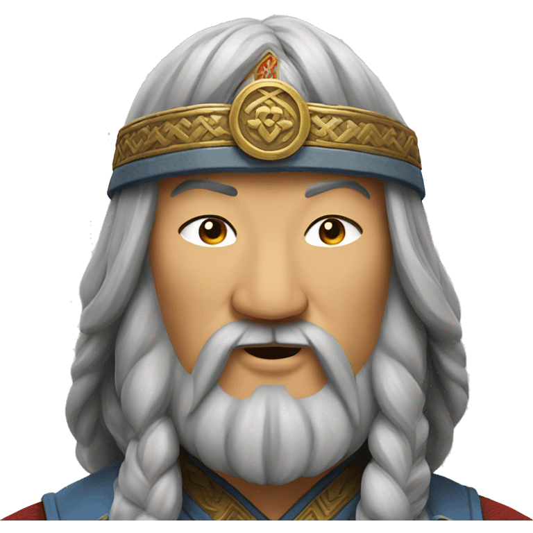 Genghis Khan sends an air kiss emoji