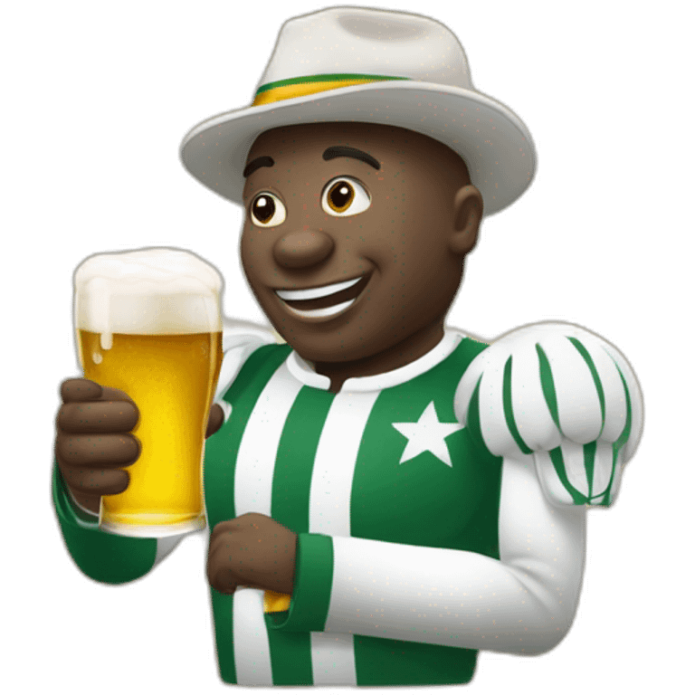 Ali Bongo qui boit une bière emoji