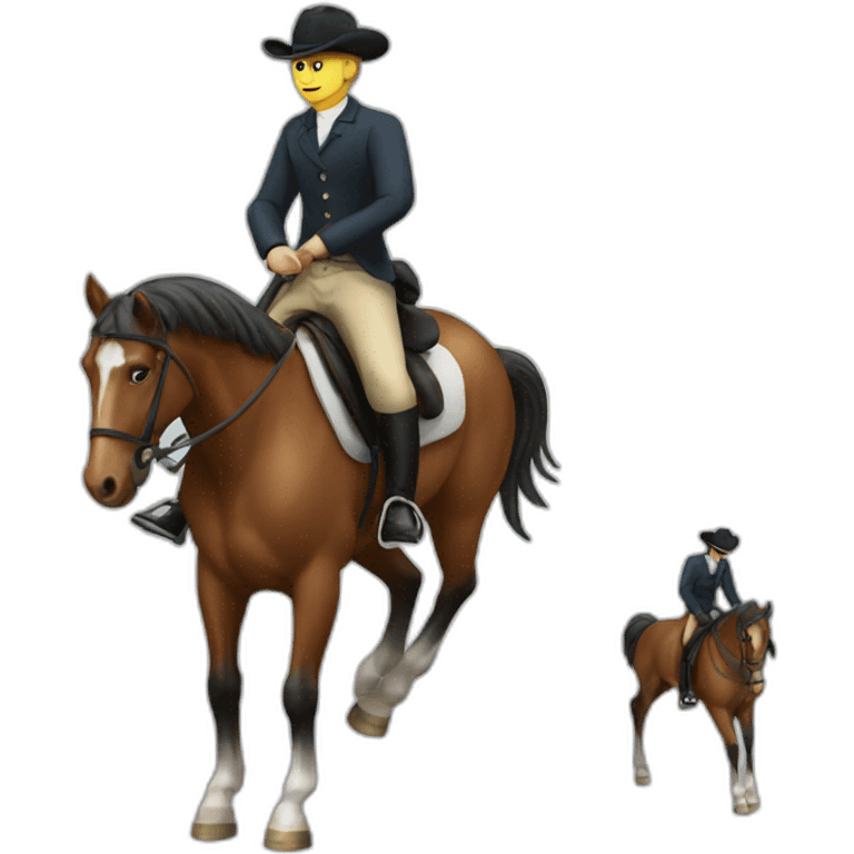 Horse riding a man emoji