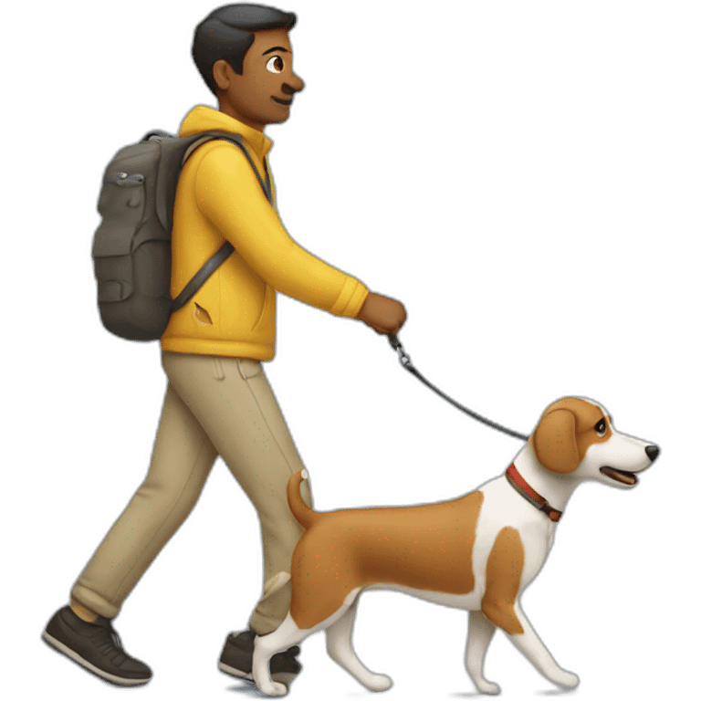 human walking the dog emoji