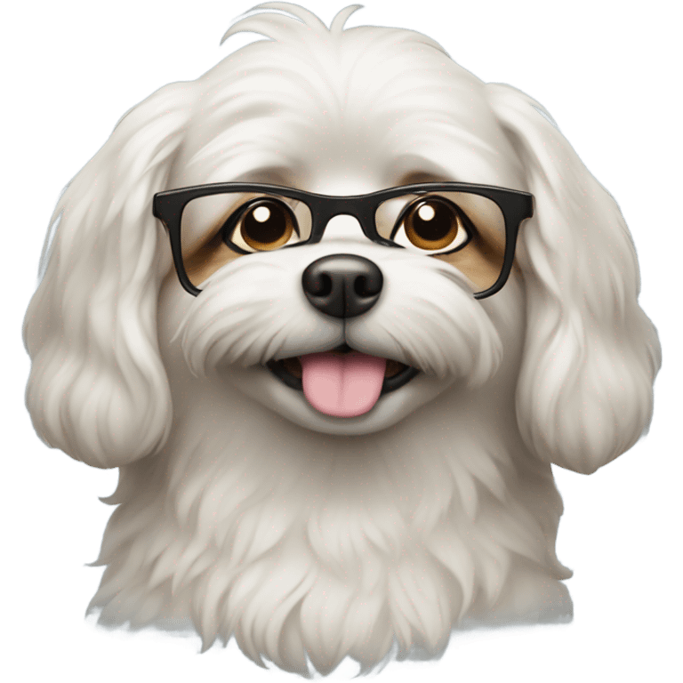 Dog with glasses emoji