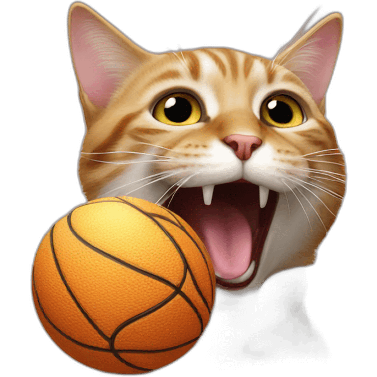 cat is licking the ball emoji