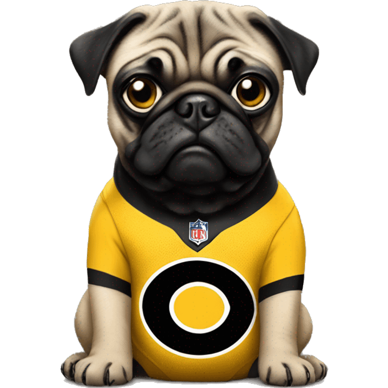 Pittsburgh Steelers pug emoji