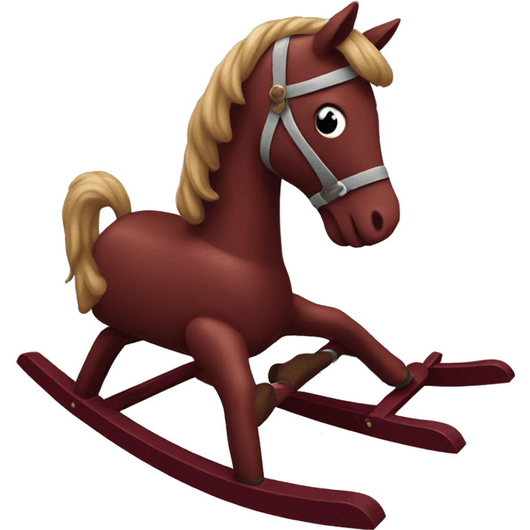 burgundy rocking horse emoji