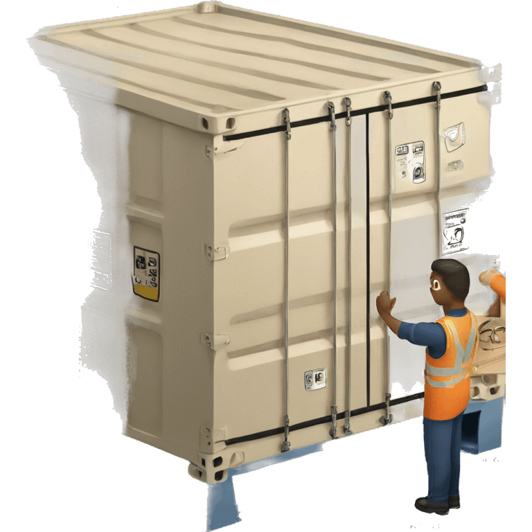 People loading storage container  emoji