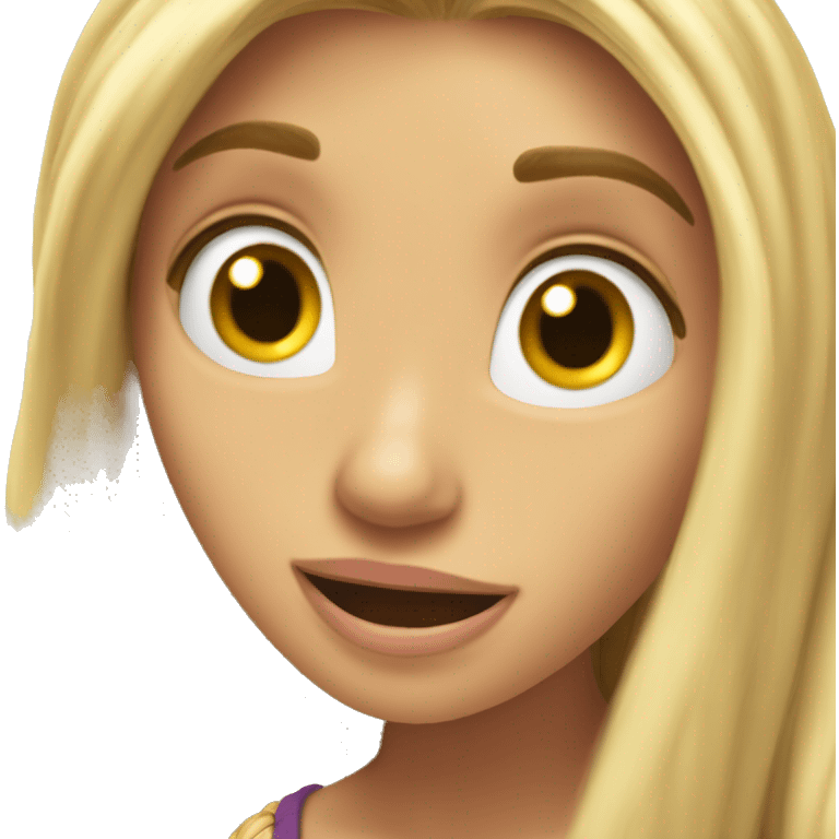 Rapunzel sacando a lengua emoji