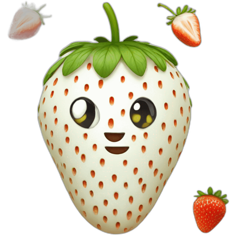 white strawberry emoji