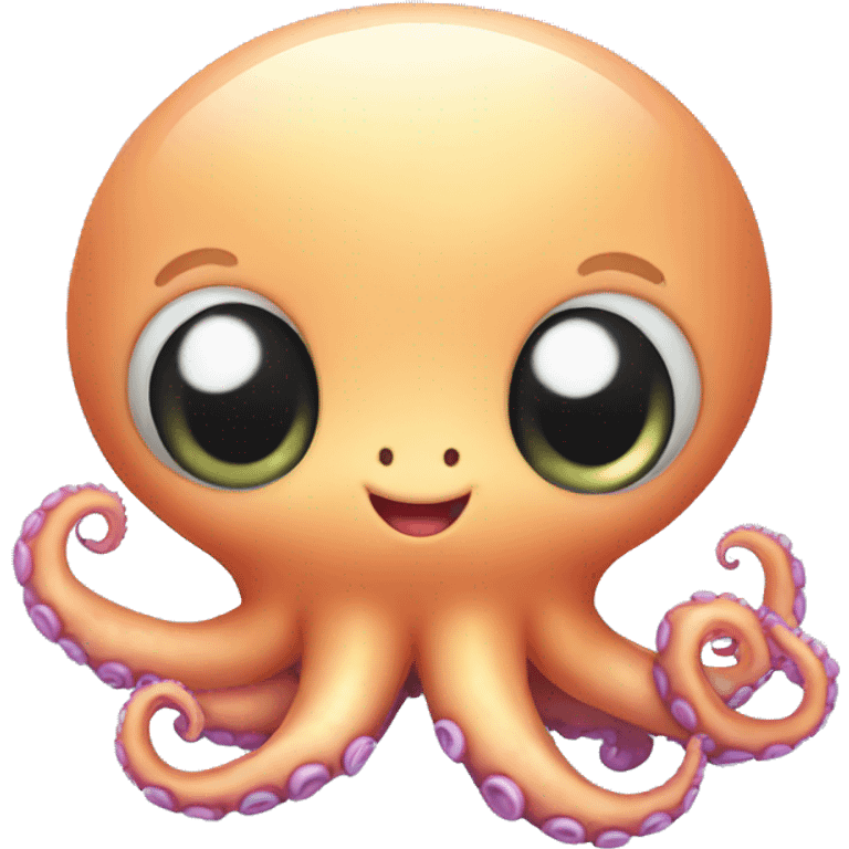 Cute little baby sea octopus emoji