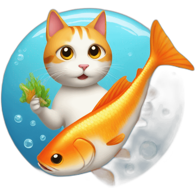 Cat + fish emoji