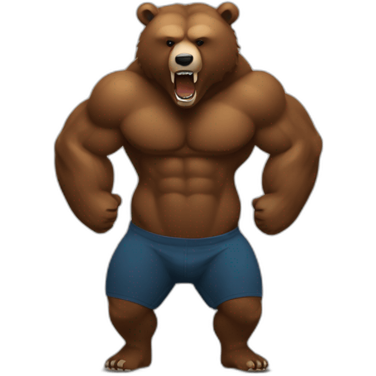 Grizzly qui a fait de la musculation  emoji