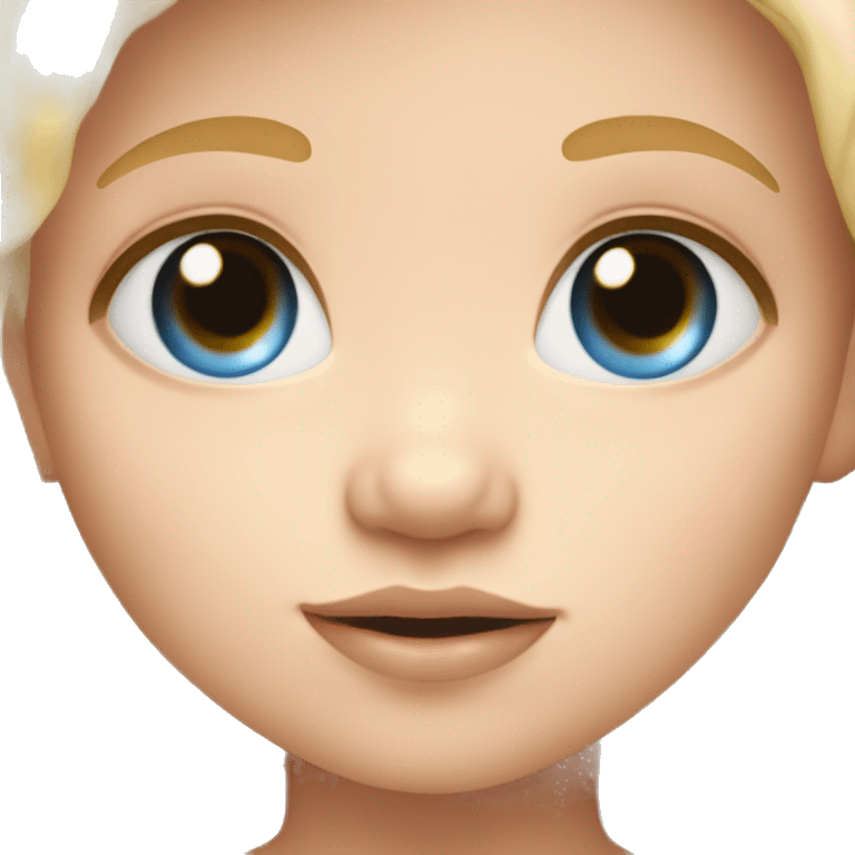 Baby with blonde hair blue eyes and light skin emoji