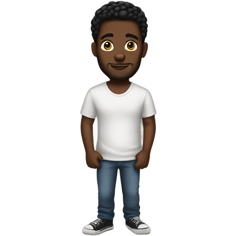 black guy with tattoos emoji