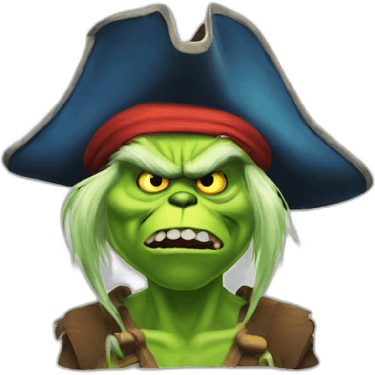 grinch cursed pirate emoji