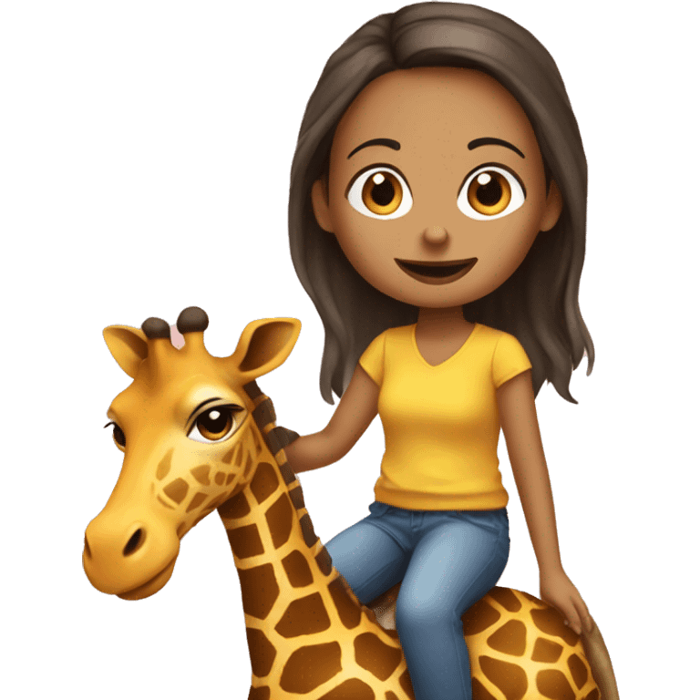 girl on a giraffe  emoji