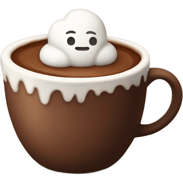 cocoa with marshmallow in cozy cup emoji